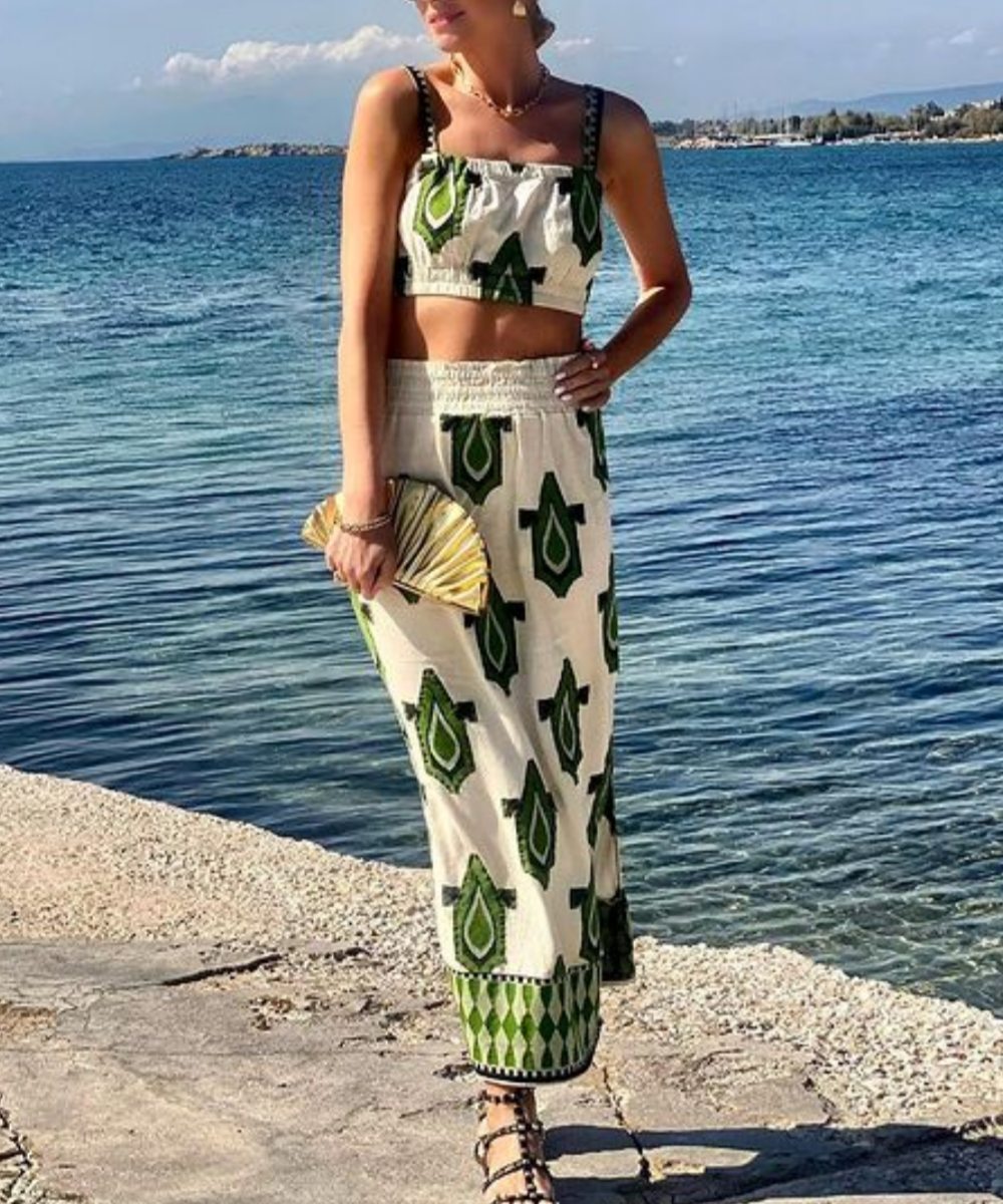 Set due pezzi stampato Holiday Seaside