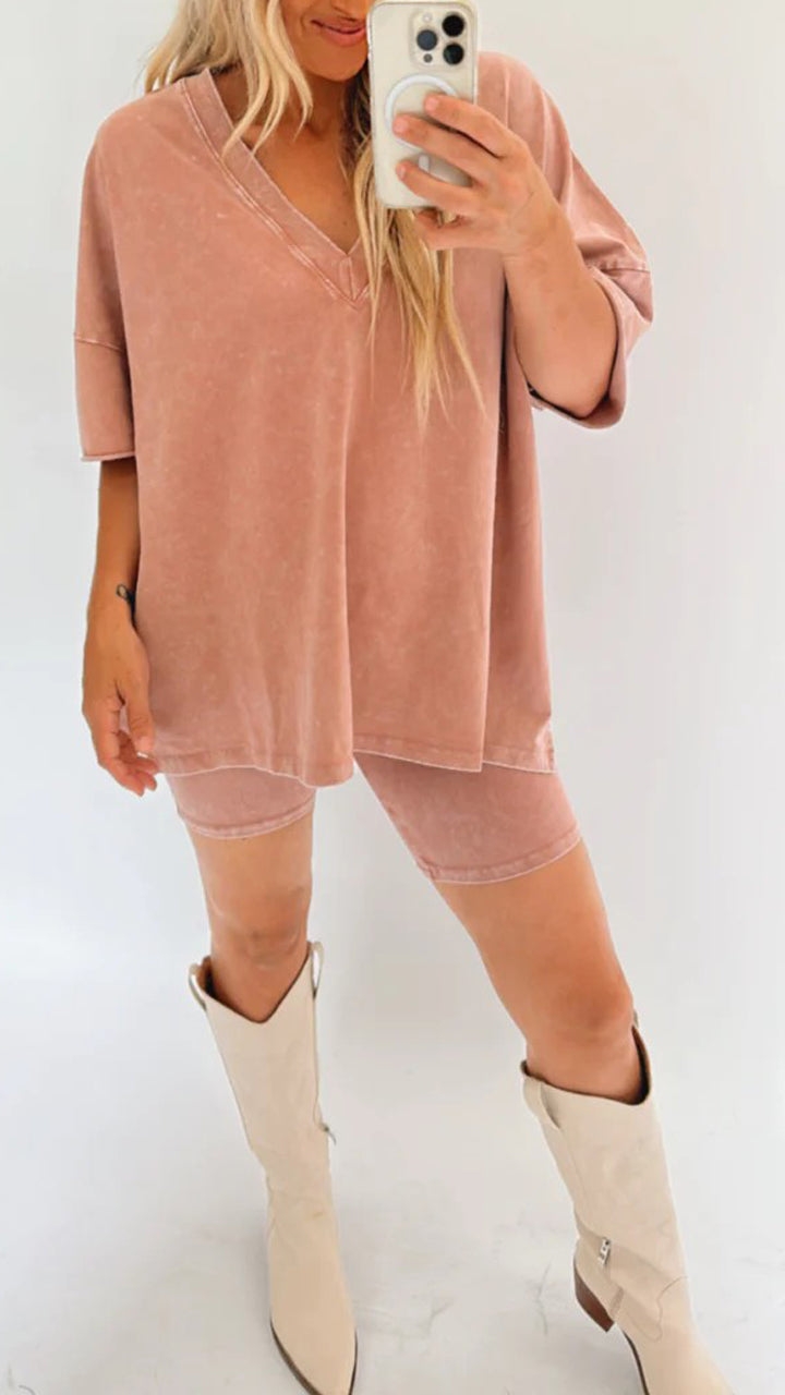 DAMEN SOMMER GEWASCHENES SET