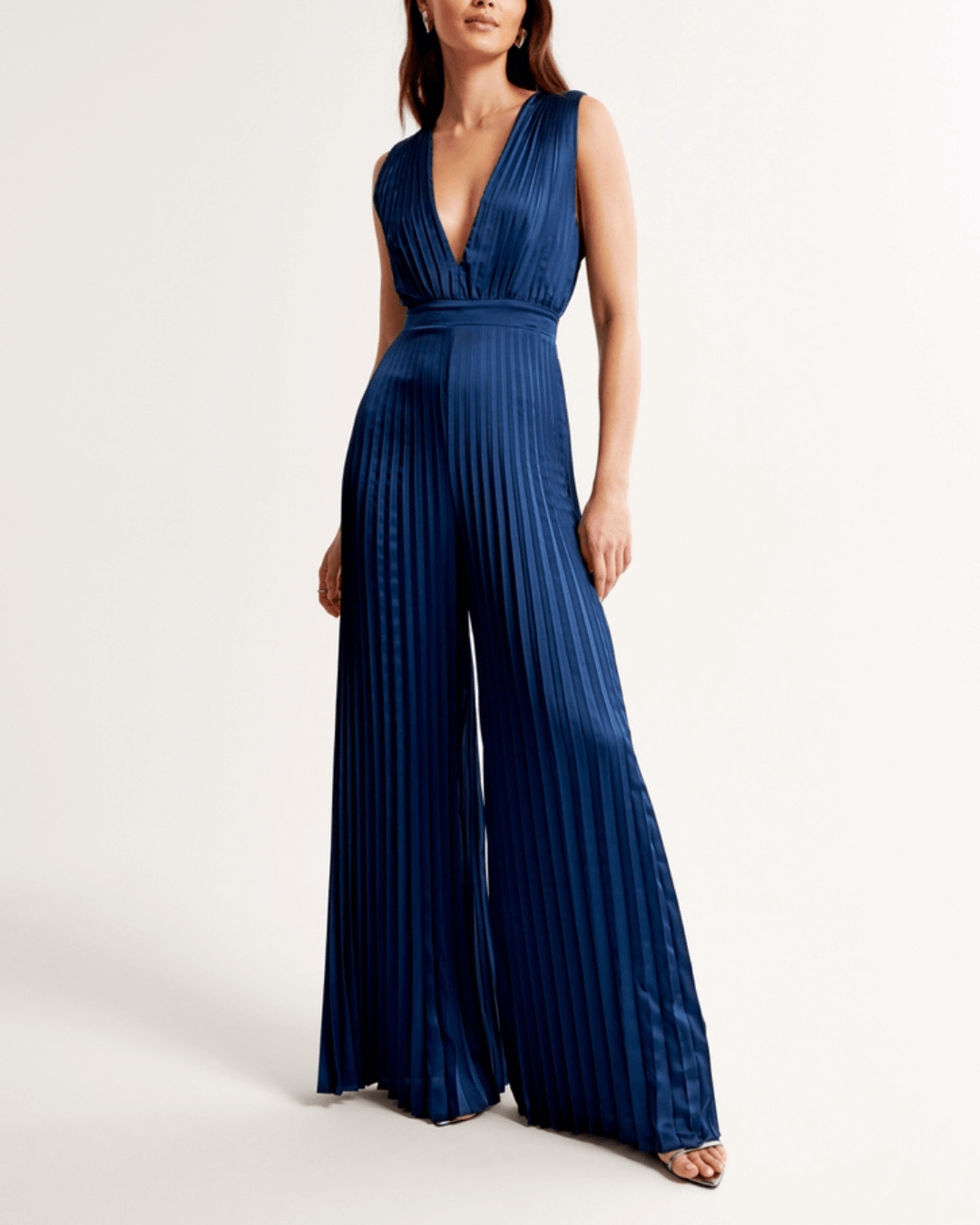 Sleeveless Pleated Jumpsuit