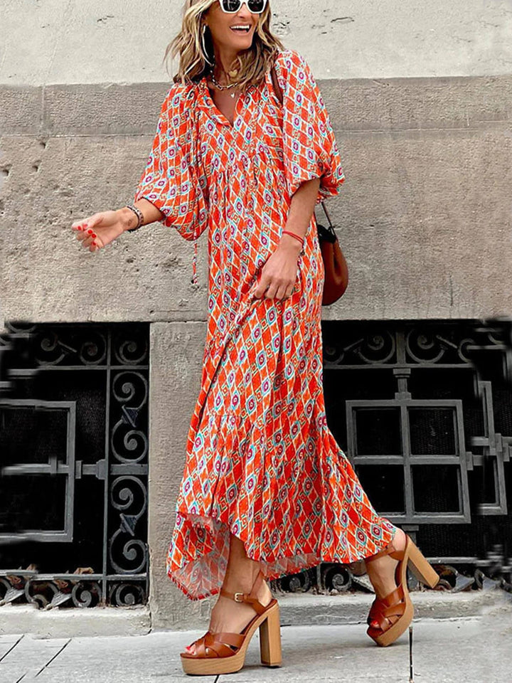 Boho Maxikleid mit Print