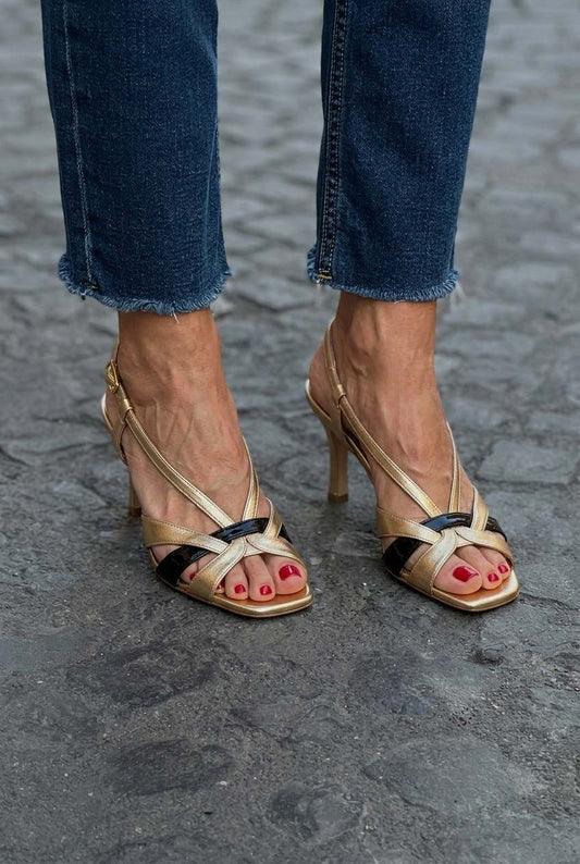 Strappy Slingback Open Toe Stiletto Dress Sandals [Pre Order]