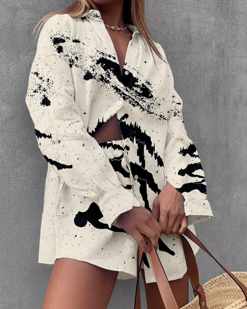 Conjunto casual de dos piezas con estampado de Strange Planet