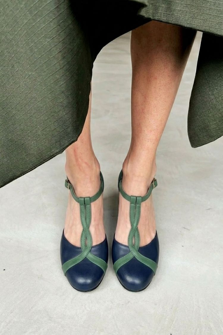 T-Strap Block Heel Pumps [Pre Order]