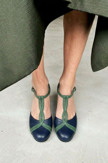 T-Strap Block Heel Pumps [Pre Order]