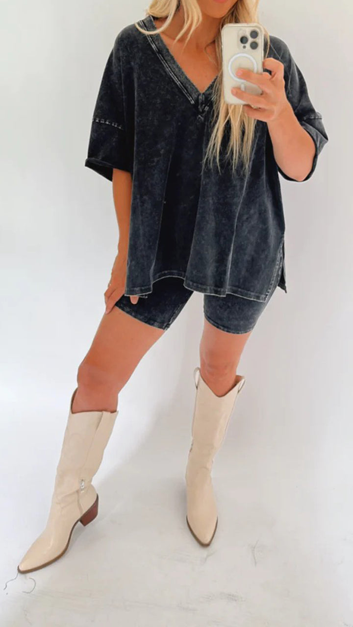 DAMEN SOMMER GEWASCHENES SET