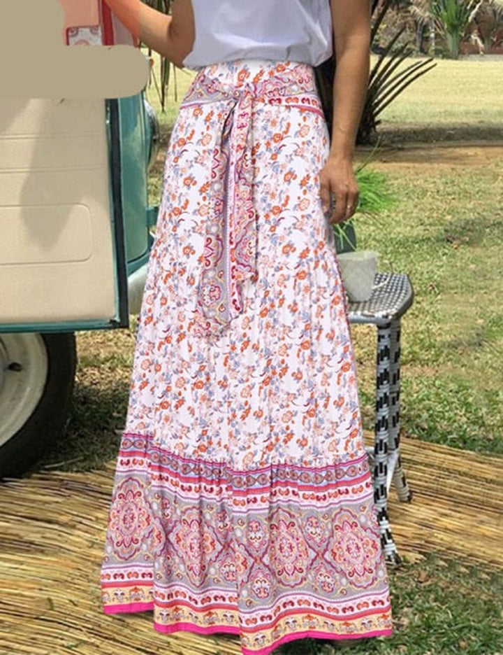 Gonna Lunga Stampa Boho Chic Floreale