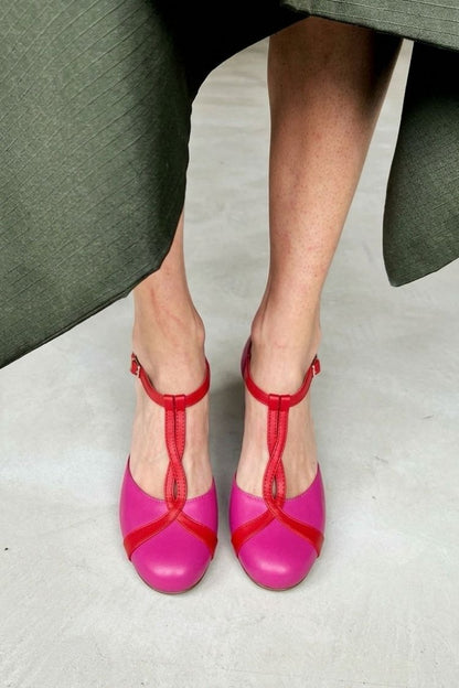 T-Strap Block Heel Pumps [Pre Order]