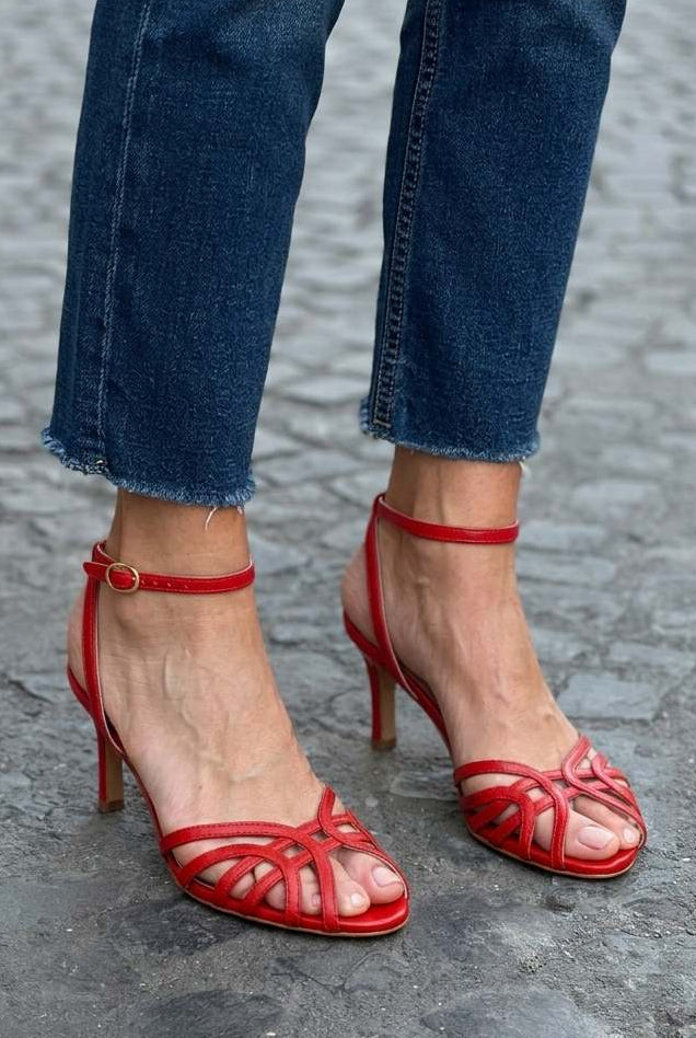 Strappy Caged Open Toe Ankle Strap Heels [Pre Order]