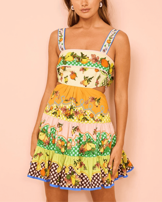Lemonis Cut Out Mini Jurk