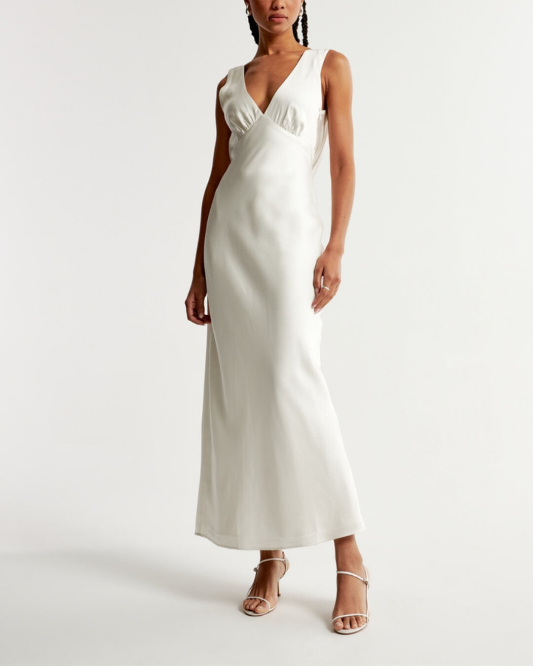 Plunge Cowl Back Maxi Dress