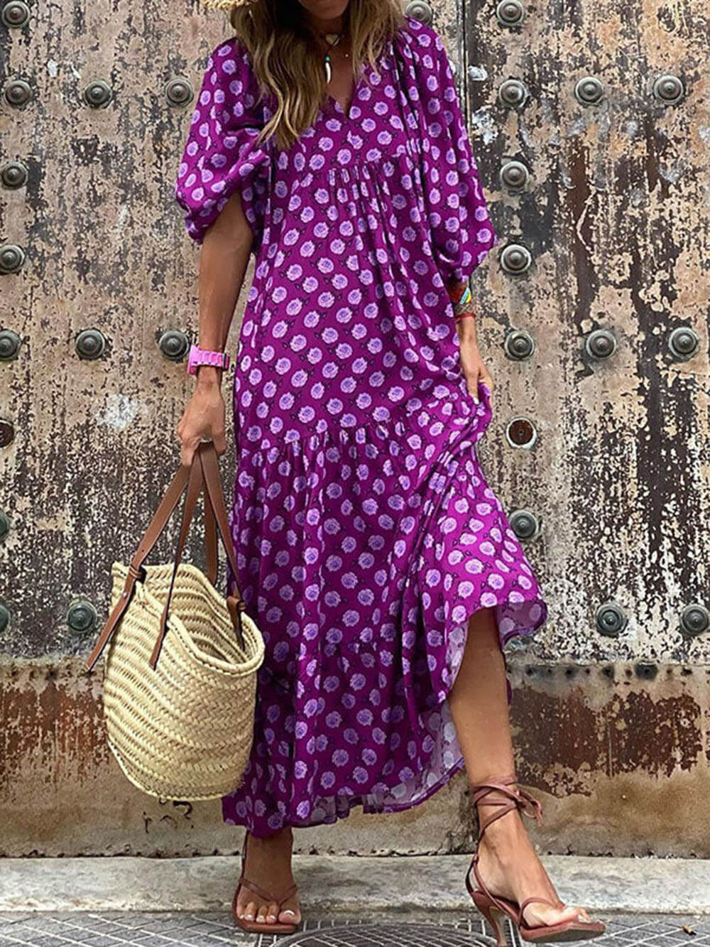 Boho Maxikleid mit Print  