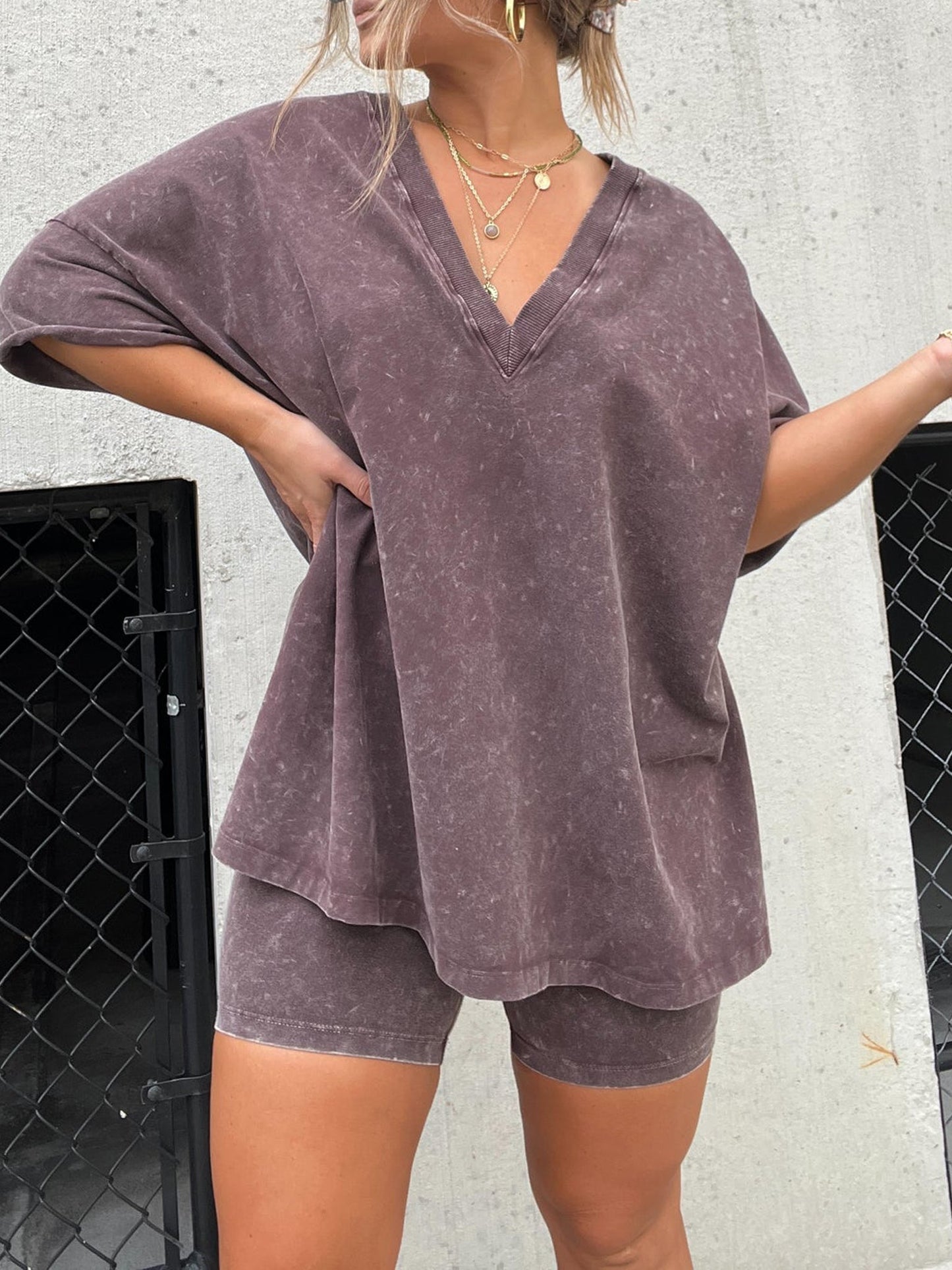 DAMEN SOMMER GEWASCHENES SET
