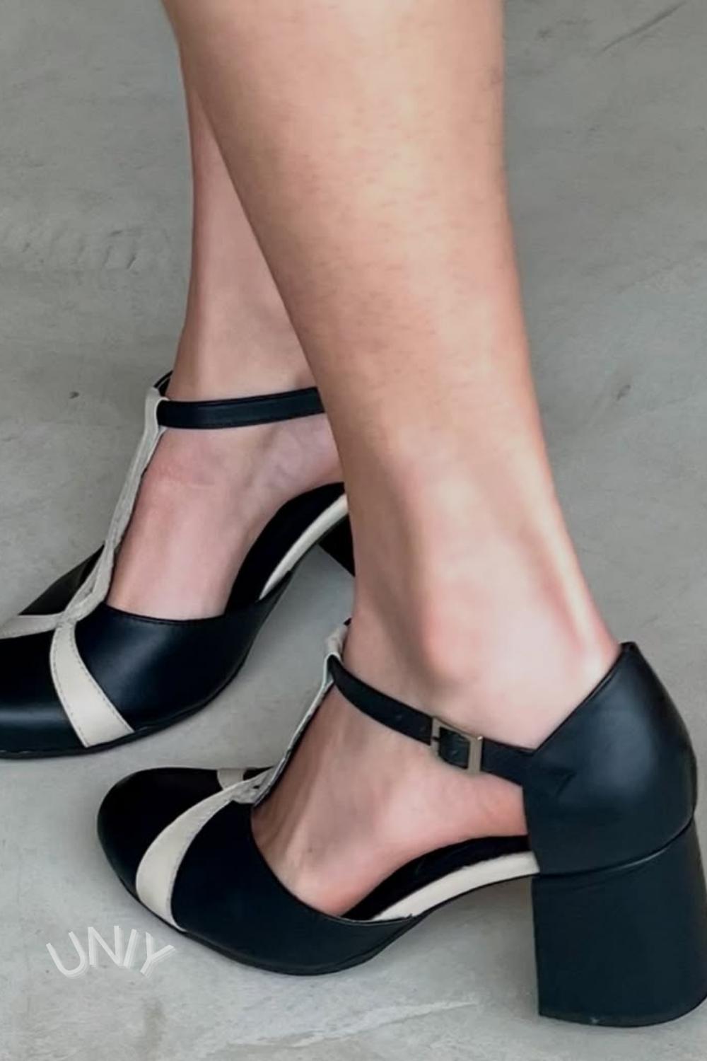 T-Strap Block Heel Pumps [Pre Order]