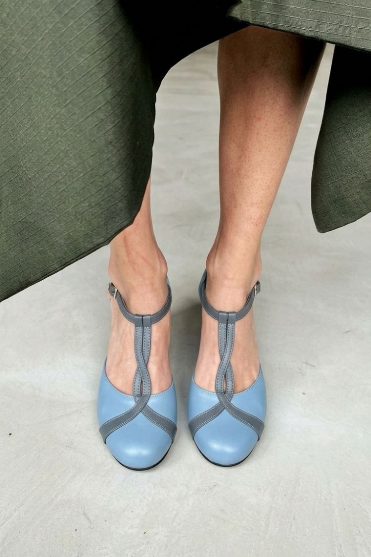 T-Strap Block Heel Pumps [Pre Order]