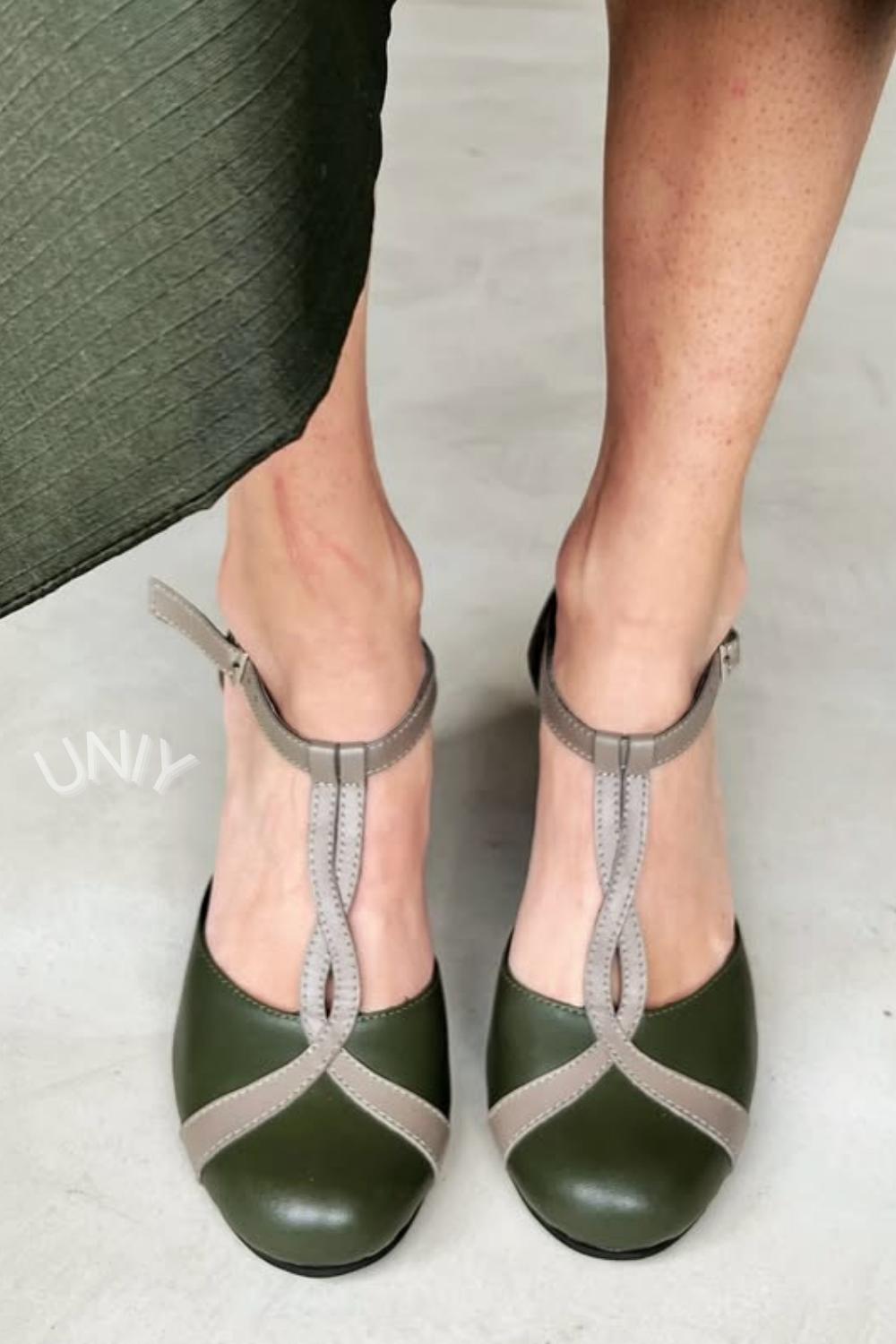 T-Strap Block Heel Pumps [Pre Order]