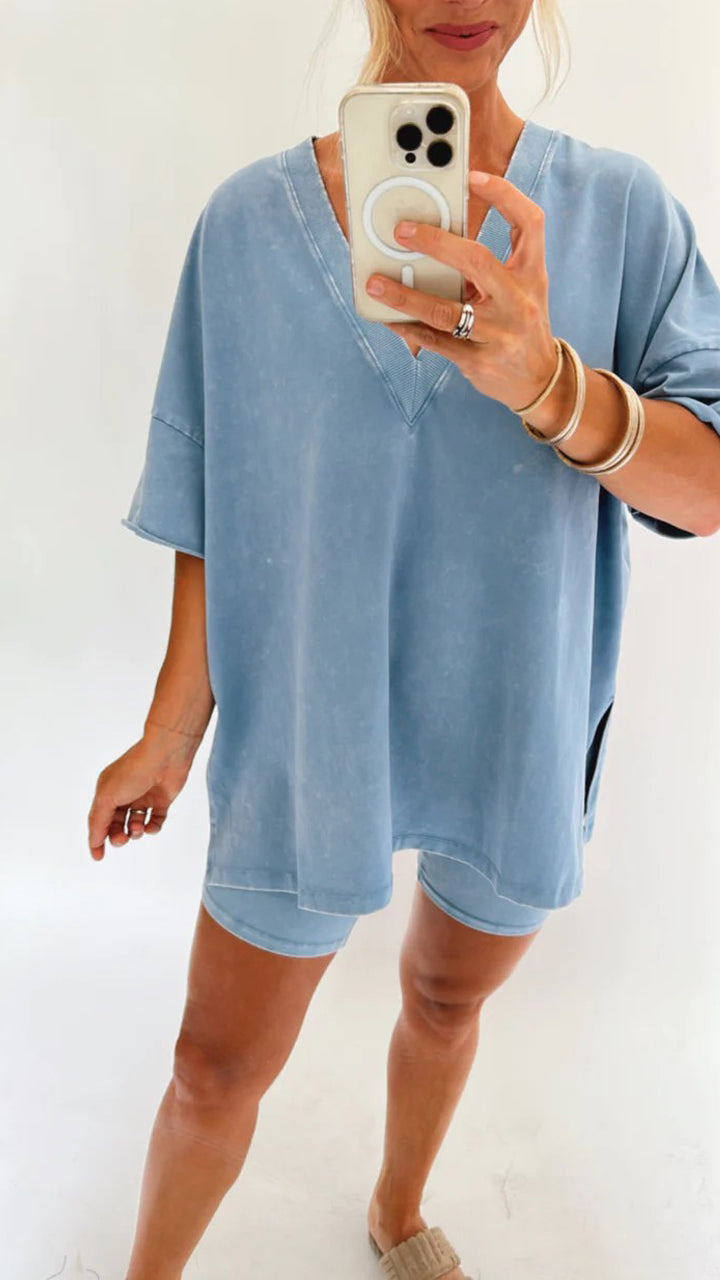 DAMEN SOMMER GEWASCHENES SET