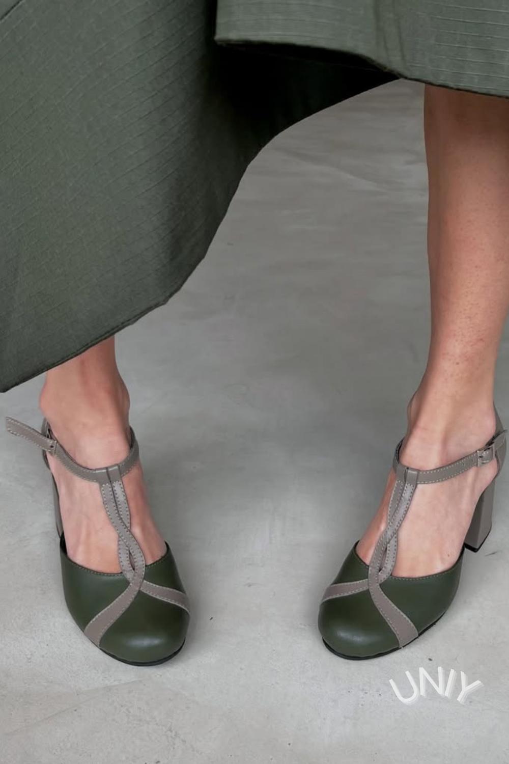 T-Strap Block Heel Pumps [Pre Order]